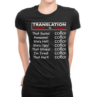 Funny Cuban Spanish Cono Bilingual Slang T Shirt Ladies Fitted T-shirt | Artistshot