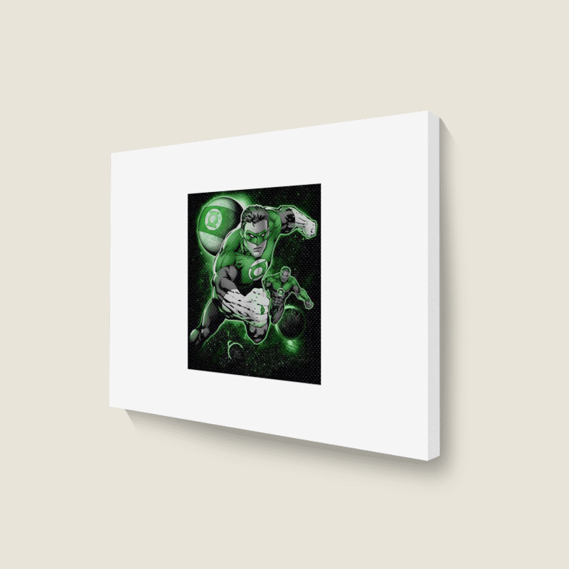 Green Lantern, Lantern Planet, Landscape Canvas Print | Artistshot