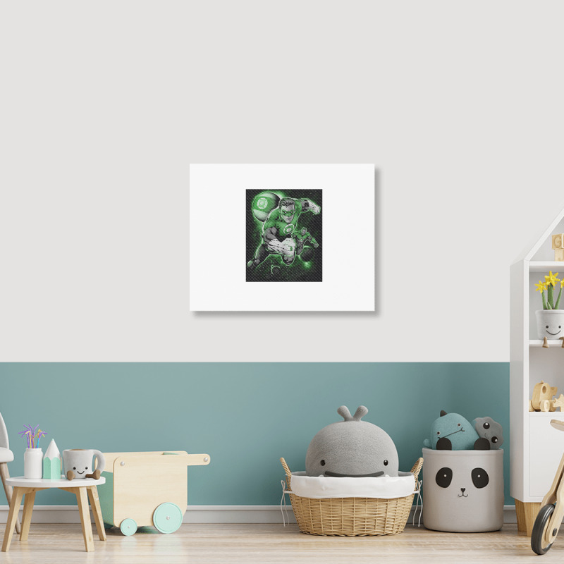 Green Lantern, Lantern Planet, Landscape Canvas Print | Artistshot