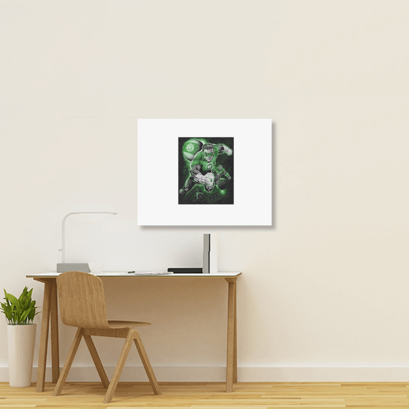 Green Lantern, Lantern Planet, Landscape Canvas Print | Artistshot