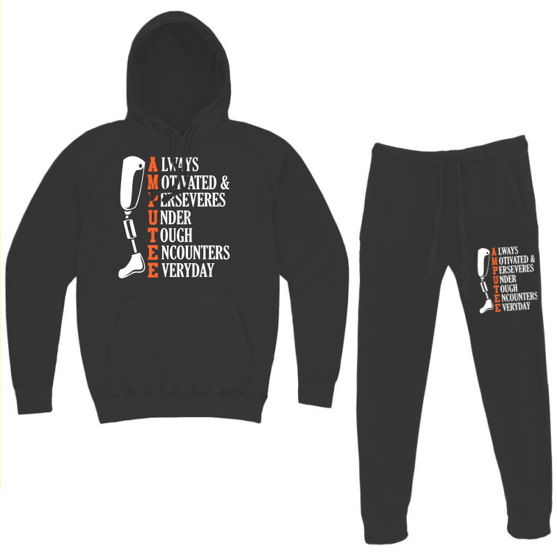 Amputee Quote Funny Leg Prosthetic Legged Surgery Graphic Premium Hoodie & Jogger set by Graham Sanchez | Artistshot