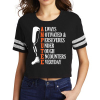 Amputee Quote Funny Leg Prosthetic Legged Surgery Graphic Scorecard Crop Tee | Artistshot