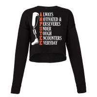 Amputee Quote Funny Leg Prosthetic Legged Surgery Graphic Cropped Sweater | Artistshot