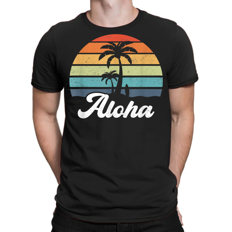 Aloha Hawaii Hawaiian Island Shirt Palm Beach Surfboard Surf T Shirt T-Shirt by cm-arts | Artistshot