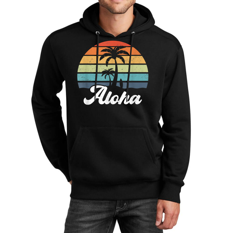 Aloha Hawaii Hawaiian Island Shirt Palm Beach Surfboard Surf T Shirt Unisex Hoodie by cm-arts | Artistshot