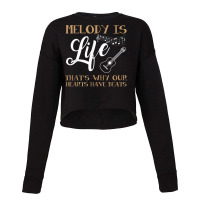 Music T Shirt Melody Is Life Novelty Guitar Shirt T Shirt Cropped Sweater | Artistshot