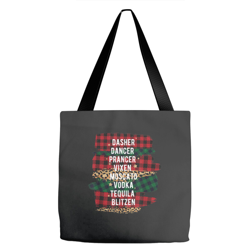 Funny Christmas Buffalo Plaid Reindeer Party Names Tote Bags | Artistshot