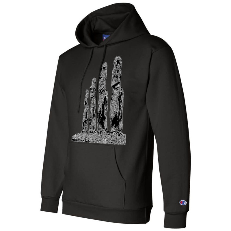 Easter Island Moai Statue Monolith World Mystery Champion Hoodie | Artistshot