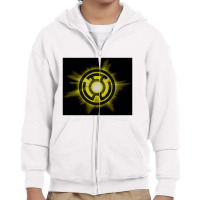 Green Lantern, Yellow Glow, Youth Zipper Hoodie | Artistshot