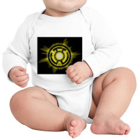 Green Lantern, Yellow Glow, Long Sleeve Baby Bodysuit | Artistshot