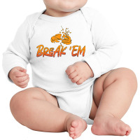 Break 'em Sporting Clays Target Shooting Sport Clay Shooting T Shirt Long Sleeve Baby Bodysuit | Artistshot