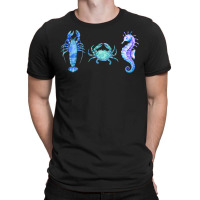 Crustaceancore Ocean Blush Crustacean Lobster Crab Seahorse T-shirt | Artistshot