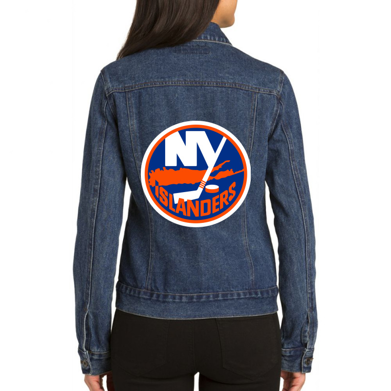 Ny Islanders Ladies Denim Jacket by cm-arts | Artistshot