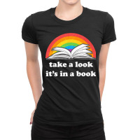 Take A Look Its In A Book Retro Inspired Reading Rainbow Classic Ladies Fitted T-shirt | Artistshot