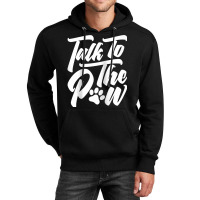 Talk To The Paw Dog Person Funny Animal Ladies Man Dog Raglan Baseball Unisex Hoodie | Artistshot