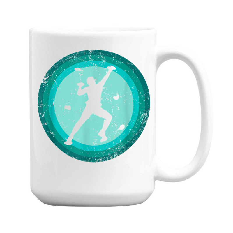 Climbing Bouldering Mountains Retro Climber T Shirt 15 Oz Coffee Mug | Artistshot