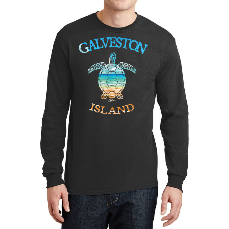 Jcombs Galveston Island, Tx, Sea Turtle And Beach Long Sleeve Shirts by FrancesTiffany | Artistshot