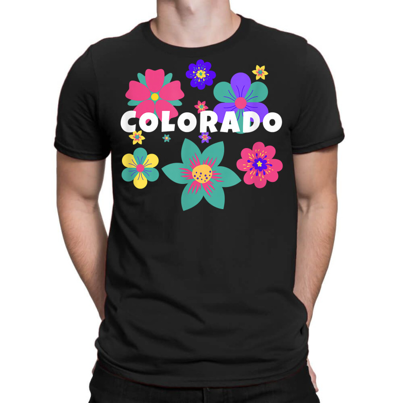 Floral Overlay Colorado Souvenir Tee Flowers For Women Kids T Shirt T-Shirt by cm-arts | Artistshot