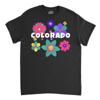 Floral Overlay Colorado Souvenir Tee Flowers For Women Kids T Shirt Classic T-shirt | Artistshot