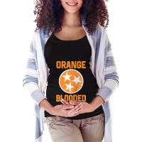 Tennessee Fan Orange Blooded Vol Sports Fan State Flag Tn Raglan Baseb Maternity Scoop Neck T-shirt | Artistshot