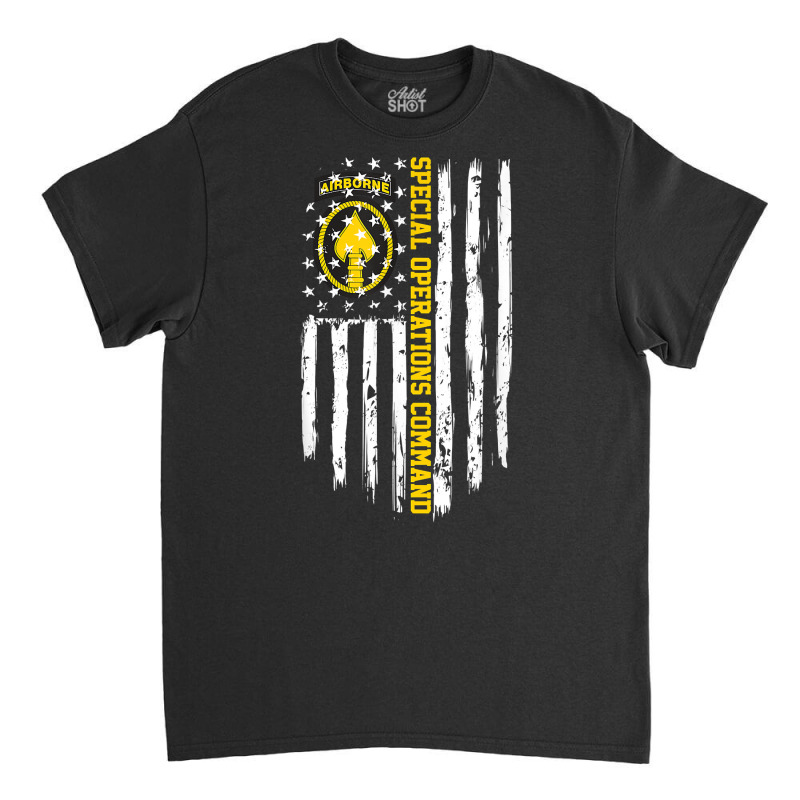 Special Operations Command (socom) American Flag T Shirt Classic T-shirt | Artistshot