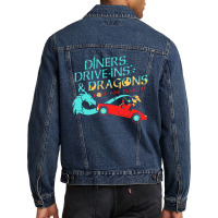 Diners Drive Ins Dragons Men Denim Jacket | Artistshot