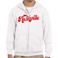 Nashville Retro Youth Zipper Hoodie | Artistshot