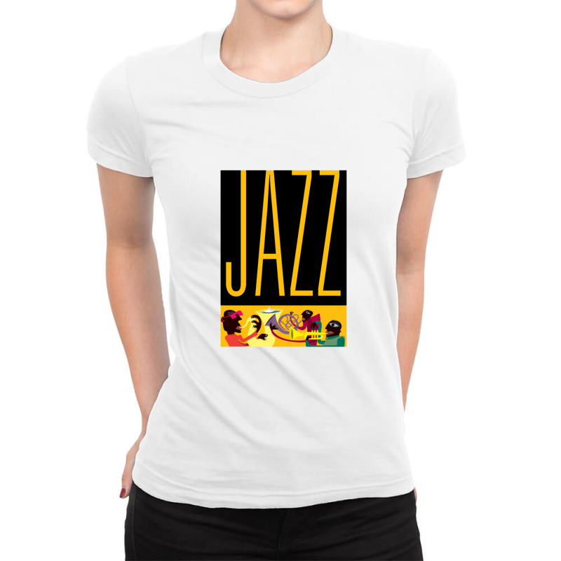 Jazz Ladies Fitted T-Shirt by lokiraapa | Artistshot