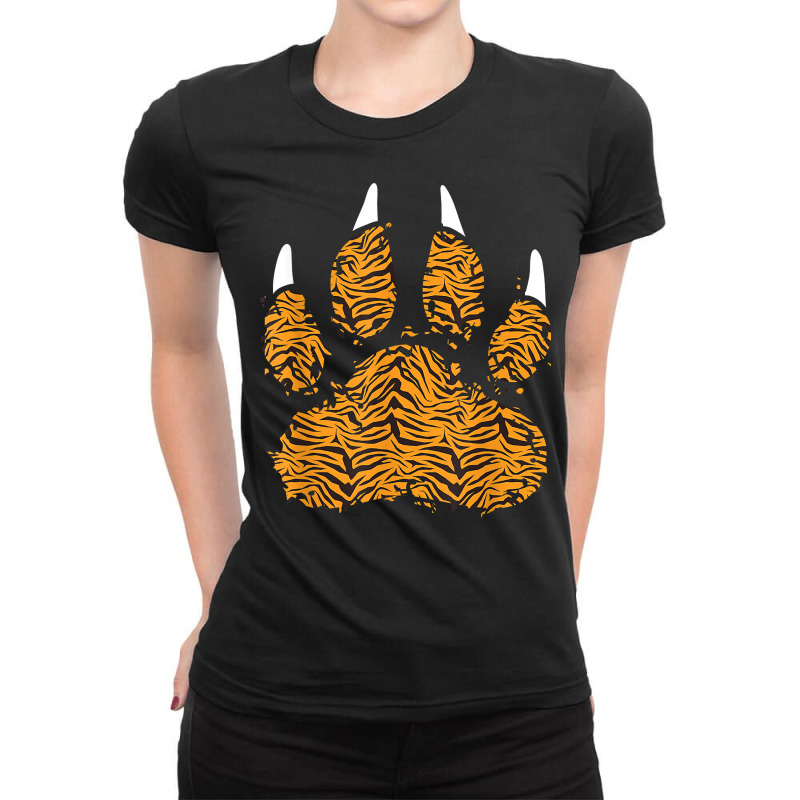 Tiger Paw   Zookeeper Zoologist Zoo Safari Wild Animal Lover T Shirt Ladies Fitted T-Shirt by cm-arts | Artistshot