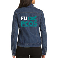 Fuck Pcos Awareness Support Survivor Gift Men Women Ladies Denim Jacket | Artistshot