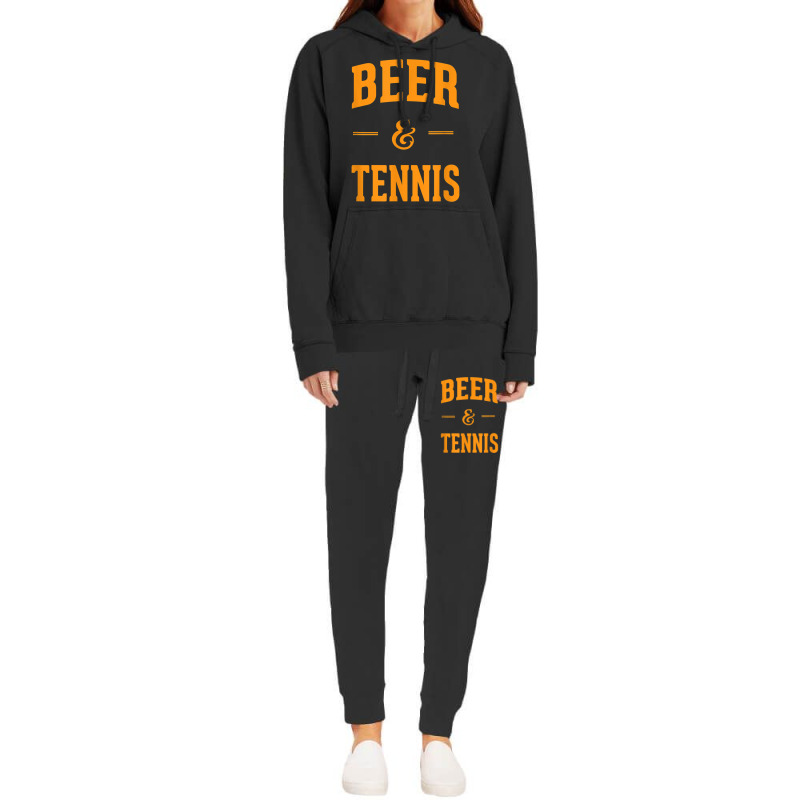 Beer & Tennis Perfect Combination Funny Tennis Fans Gifts Hoodie & Jogger set by cm-arts | Artistshot