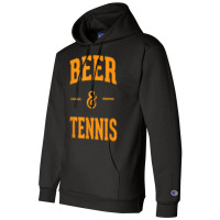 Beer & Tennis Perfect Combination Funny Tennis Fans Gifts Champion Hoodie | Artistshot