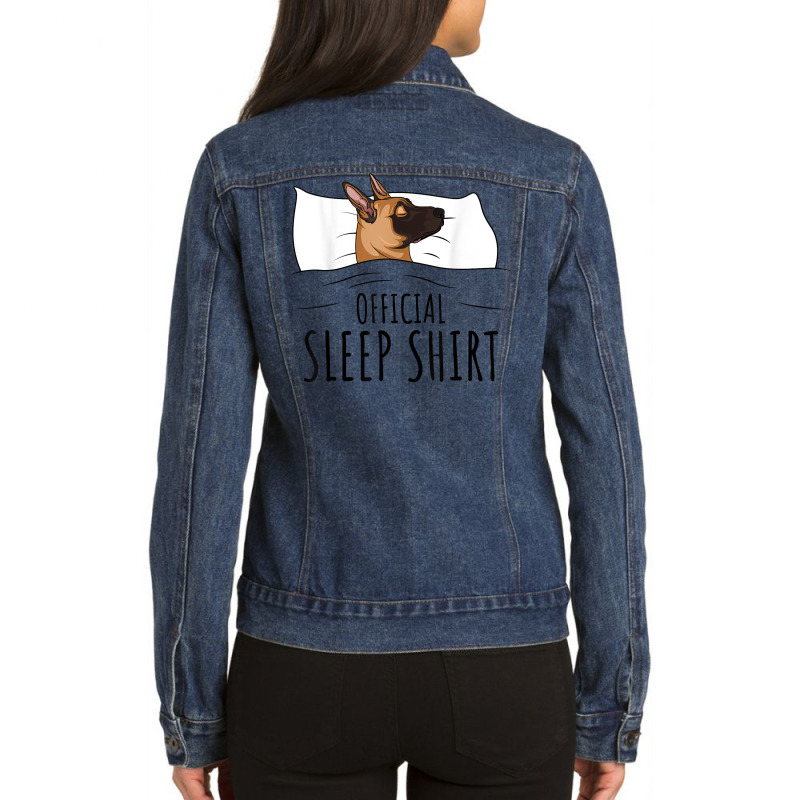 Official Sleep Shirt Malinois Dog T Shirt Ladies Denim Jacket by nuzhetanopo | Artistshot