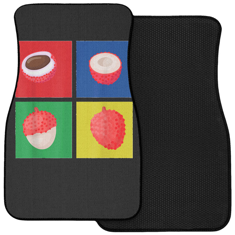 Retro Lychee Apparel Tropical Litchi Chinensis Fruit Lover T Shirt Front Car Mat | Artistshot