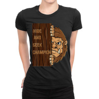 Bigfoot Hide And Seek Champion Funny Sasquatch Forest T Shirt Ladies Fitted T-shirt | Artistshot