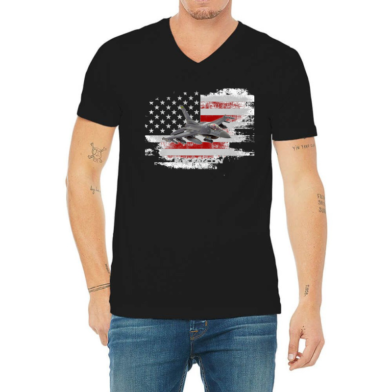 F 16 Fighting Falcon Viper Fighter Pilot Military Aviation Premium T S V-Neck Tee by AndreaRomero | Artistshot