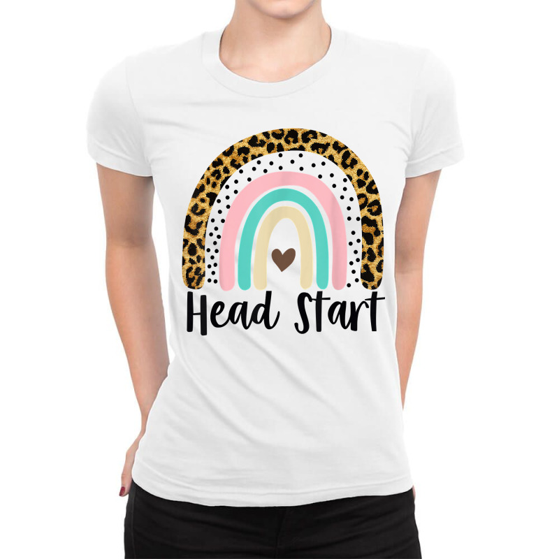 Head Start Teacher Rainbow Early Childhood Back To School T Shirt Ladies Fitted T-Shirt by cm-arts | Artistshot