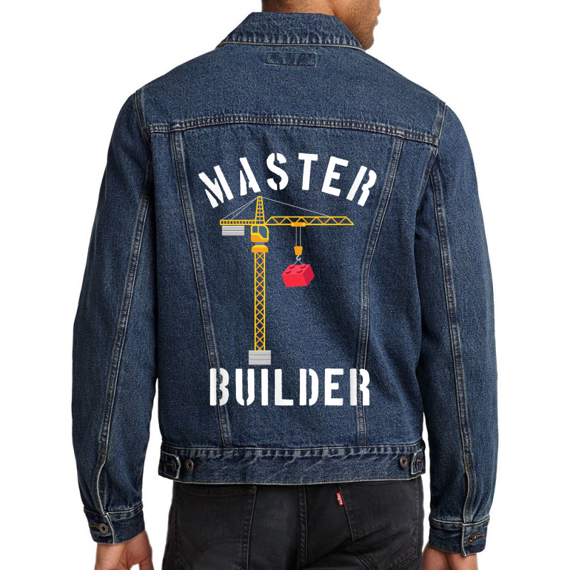 Master Builder Engineer Construction Building Blocks Bricks Men Denim Jacket | Artistshot