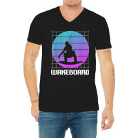 Retro Vintage Classic Wakeboard Wakeboarding Wakeboarder T Shirt V-neck Tee | Artistshot