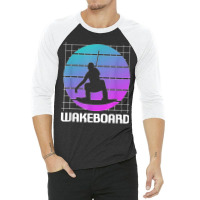 Retro Vintage Classic Wakeboard Wakeboarding Wakeboarder T Shirt 3/4 Sleeve Shirt | Artistshot