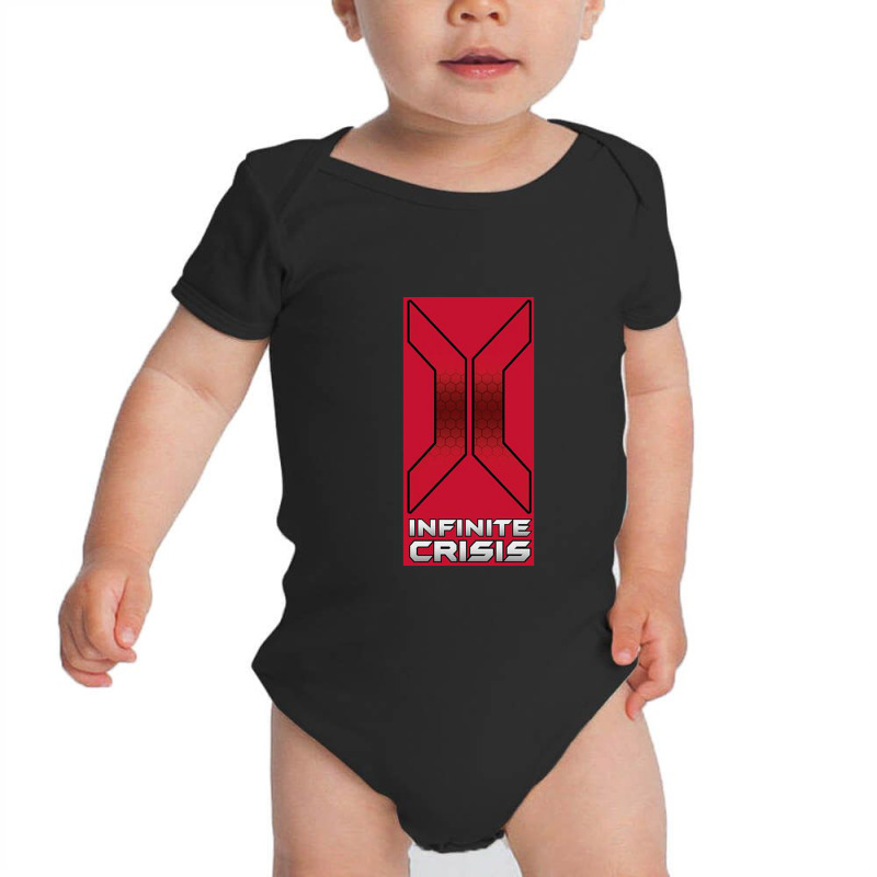 Infinite Crisis, Title, Baby Bodysuit by comedysportzpodcast | Artistshot