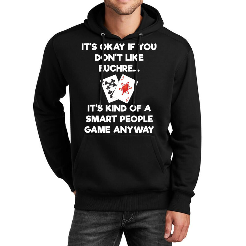 Euchre Long Sleeve Shirt Funny Euchre Card Game Smart People Unisex Hoodie by cm-arts | Artistshot