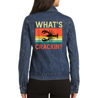 Whats Crackin Barnacle Lobster Brayfish Brill Tank Top Ladies Denim Jacket | Artistshot