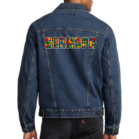 Brick Builder Funny Blocks Master Builder Grandpa T Shirt Men Denim Jacket | Artistshot