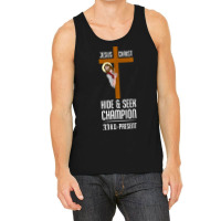 Funny Jesus Christ Hide & Seek Champion Atheism Tank Top | Artistshot