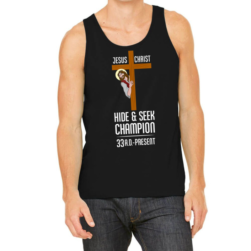 Funny Jesus Christ Hide & Seek Champion Atheism Tank Top by MichiKametani | Artistshot