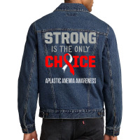 Aplastic Anemia Survivor Choose Anemic Warrior Men Denim Jacket | Artistshot