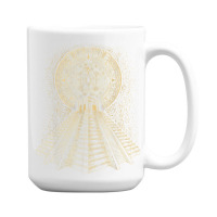 Ancient Sacred Mayan Aztec Calendar Pyramid Geometry 15 Oz Coffee Mug | Artistshot