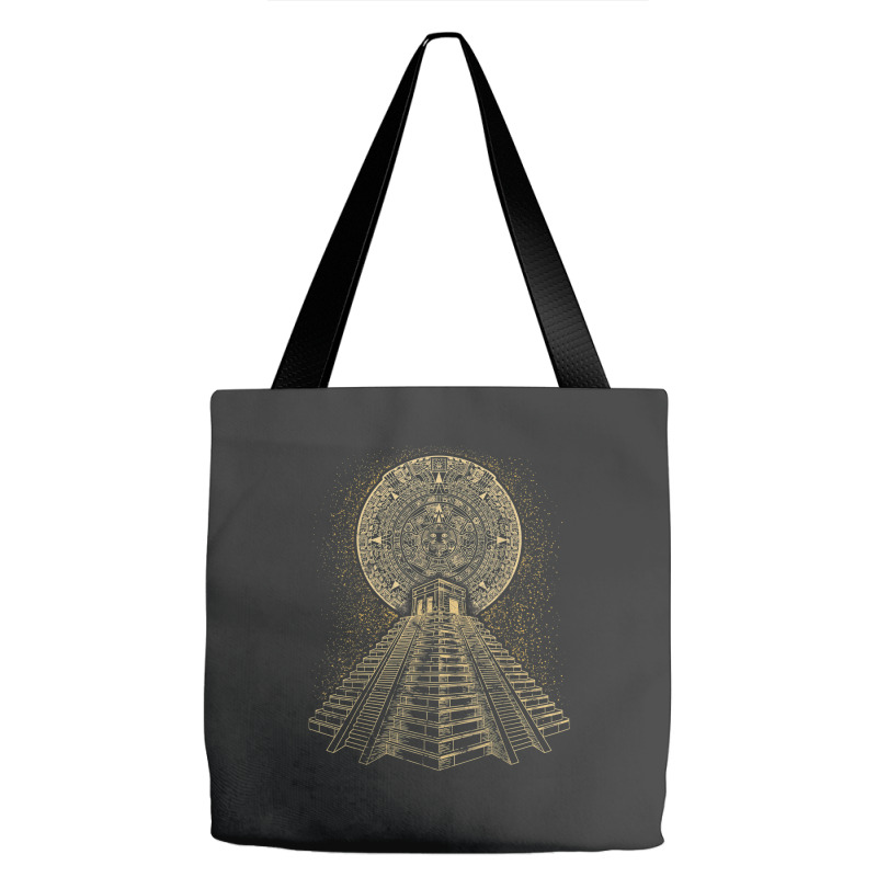 Ancient Sacred Mayan Aztec Calendar Pyramid Geometry Tote Bags | Artistshot