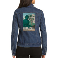 The Great Buddha Of Kamakura, The Great Buddha Of Kamakura Vinatge, Th Ladies Denim Jacket | Artistshot